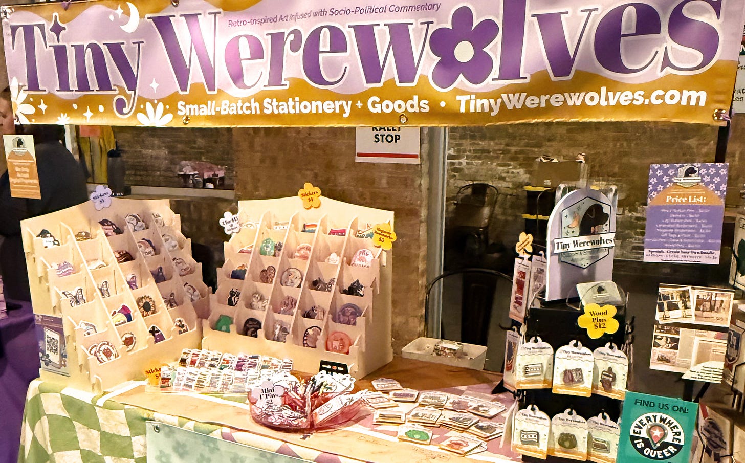 Tiny Werewolves Table at Chicago Stationery Fest