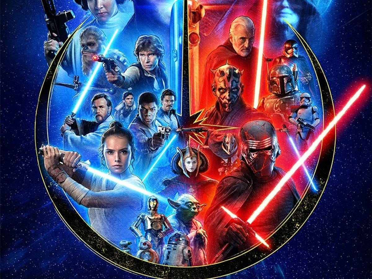 Star Wars Poster Celebrating The Saga Release On Disney+ Revealed Star Wars Poster Celebrating The Saga Release On Disney+ Revealed