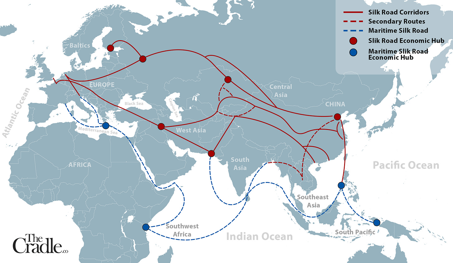 Map of China's Belt and Road Initiative (BRI), The 'One Belt One Road' (OBOR) Map of China's Belt and Road Initiative (BRI), The 'One Belt One Road' (OBOR)