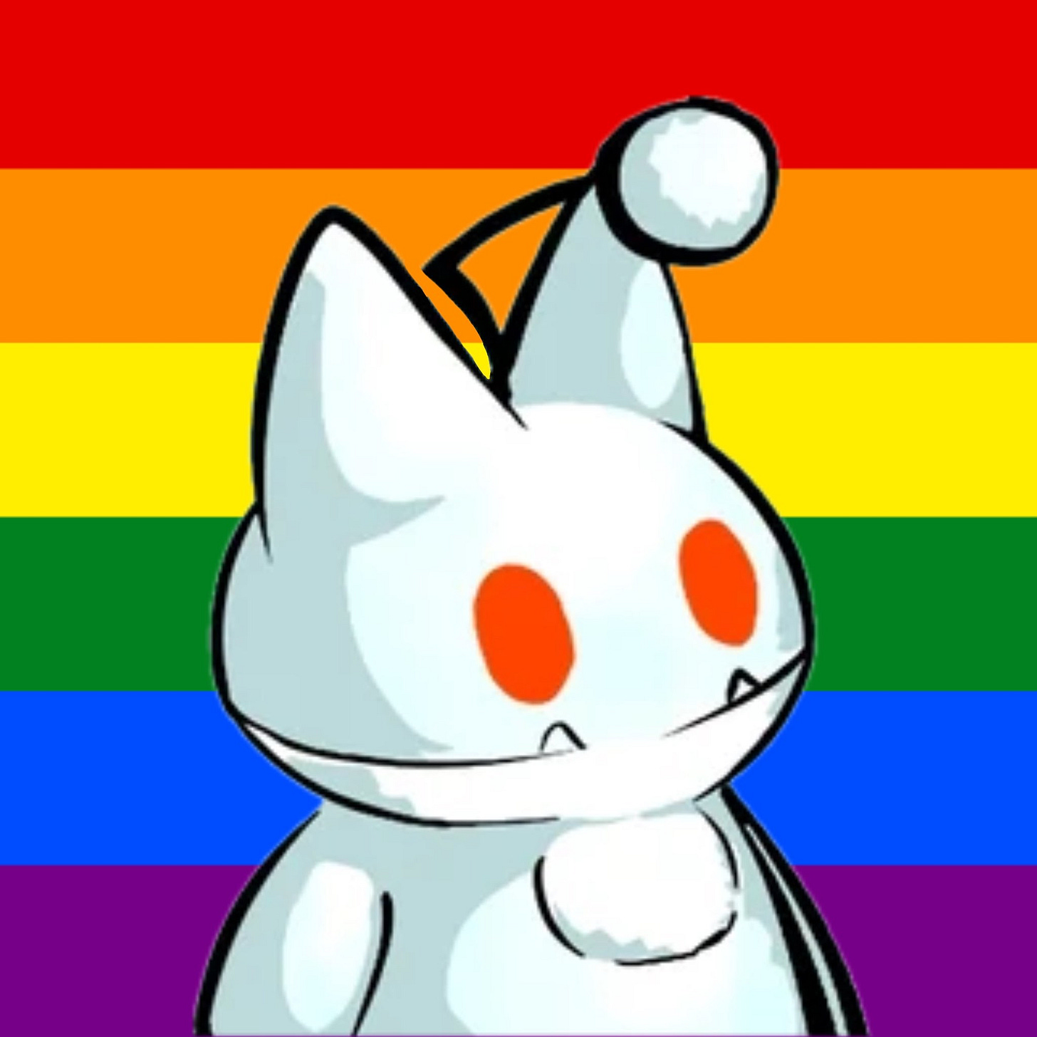 /r/pokemon's custom Snoo, based off Reddit's official mascot