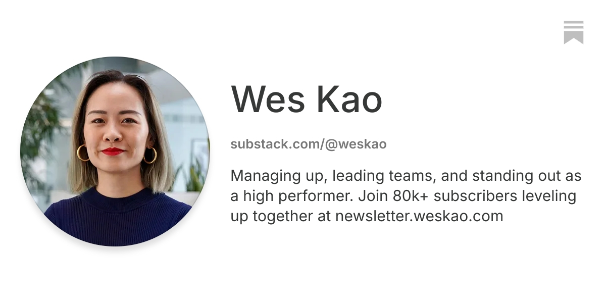 Wes Kao | Substack