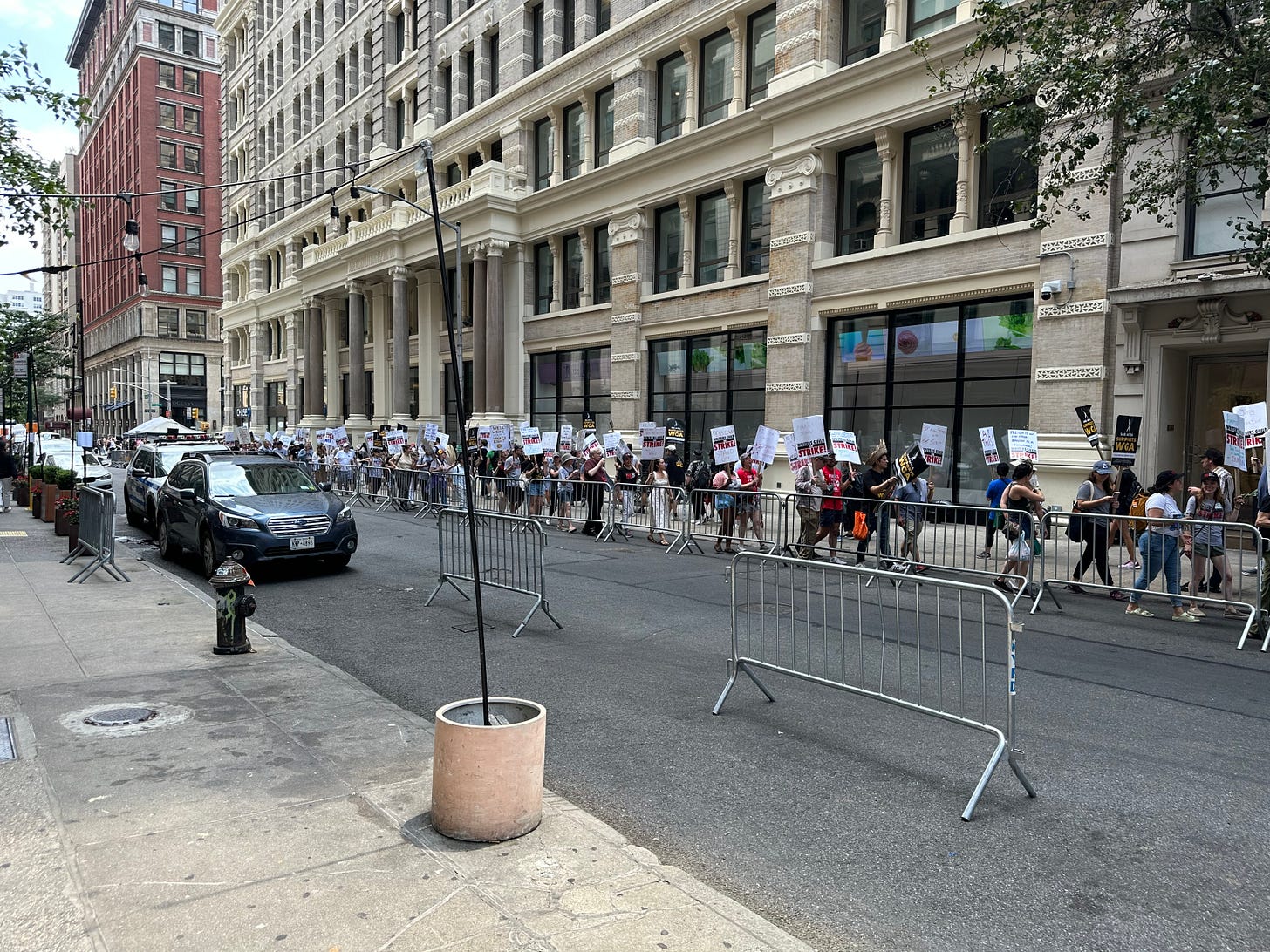 Striking workers in front of Warner Bros. Discovery Photo by Danny Crichton Striking workers in front of Warner Bros. Discovery Photo by Danny Crichton