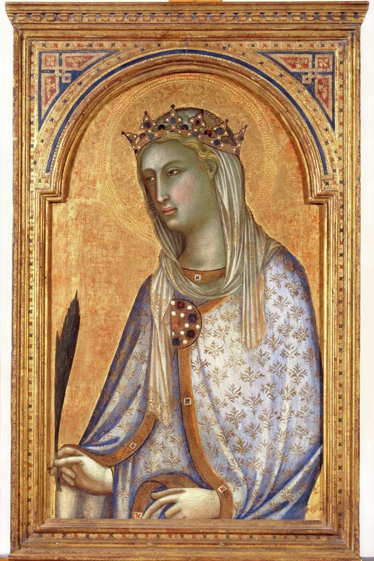 This may contain: an ornate painting with a woman wearing a crown and holding a bird in her hand This may contain: an ornate painting with a woman wearing a crown and holding a bird in her hand