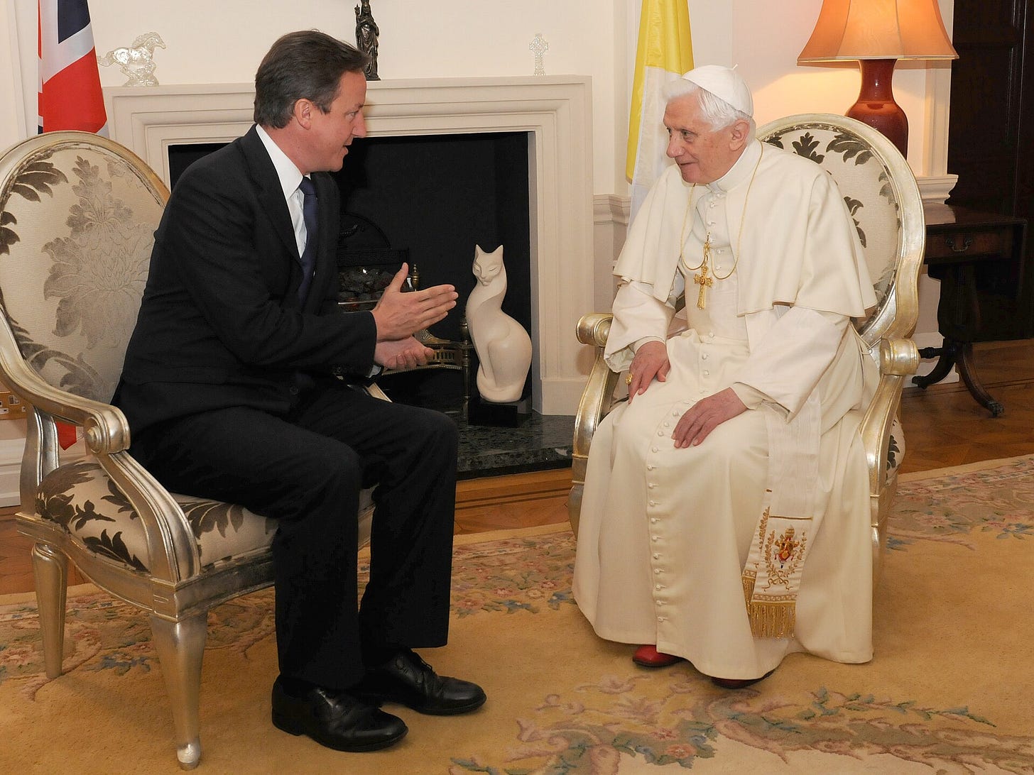 Pope Benedict XVI meets British Prime Minister David Cameron Pope Benedict XVI meets British Prime Minister David Cameron