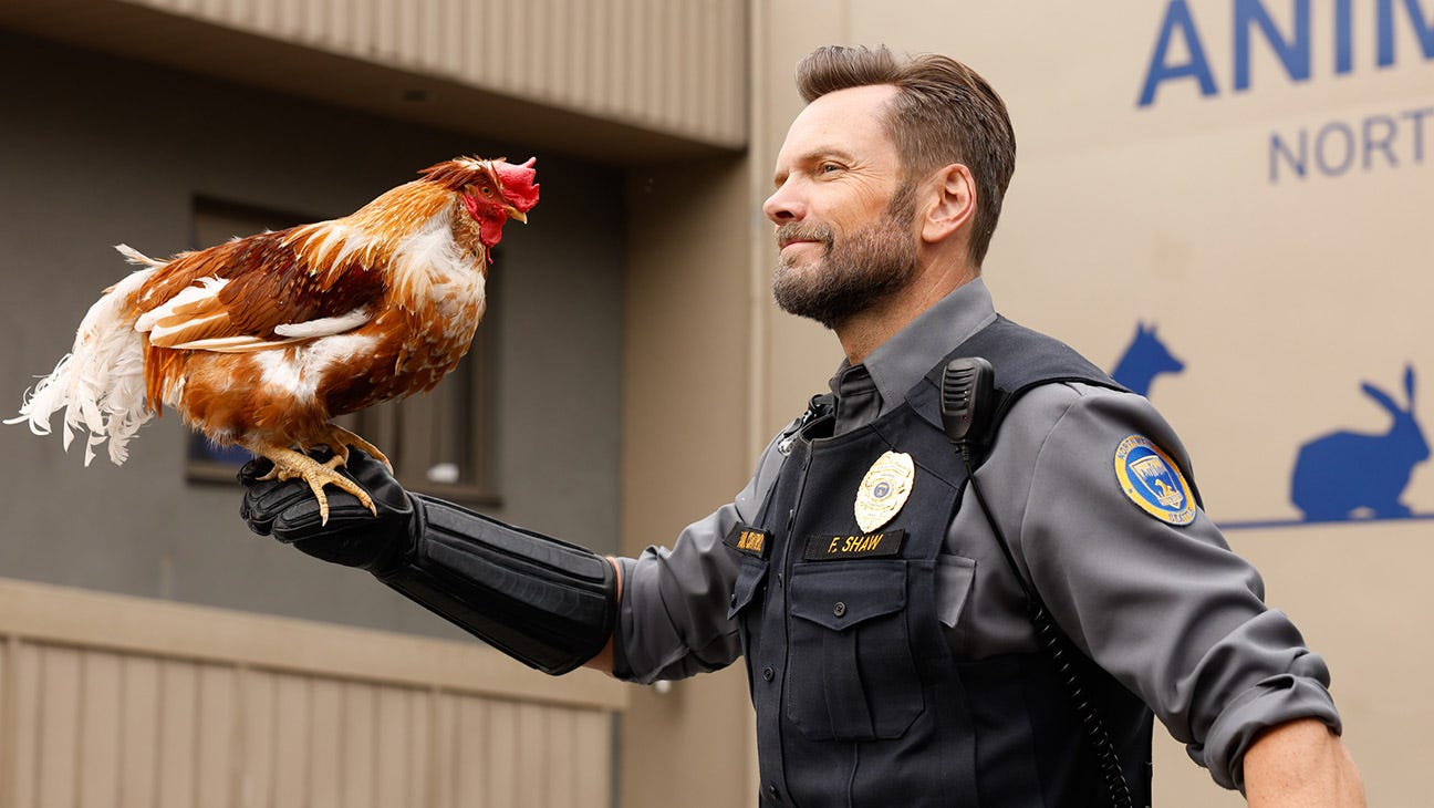 Joel McHale in the Roosters and Moles episode of Animal Control Joel McHale in the Roosters and Moles episode of Animal Control