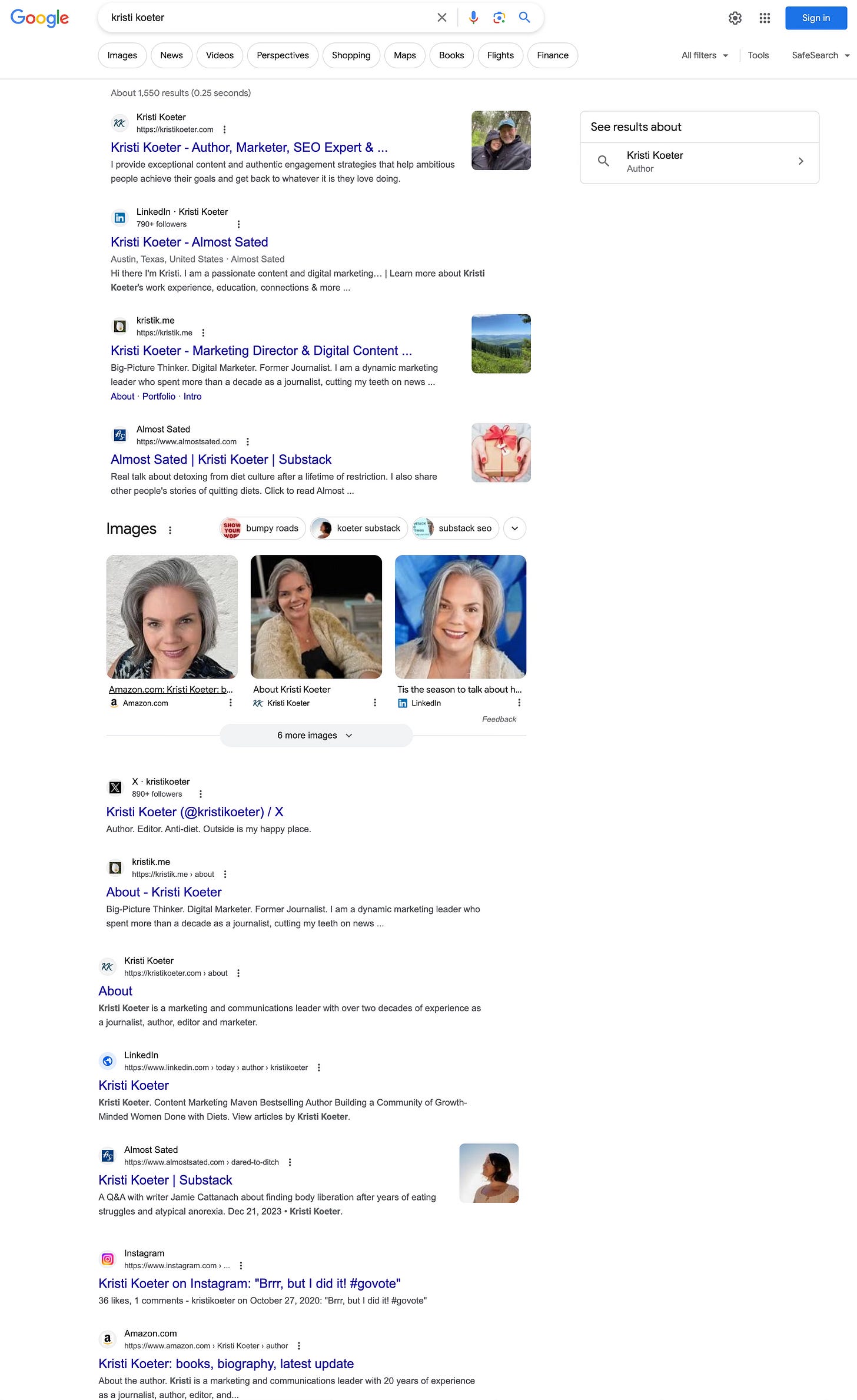 Kristi Koeter google search