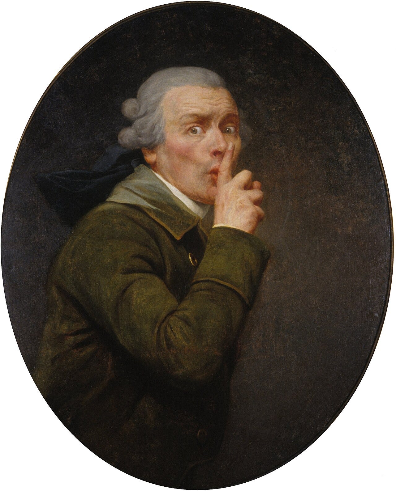 Ducreux finger to lips