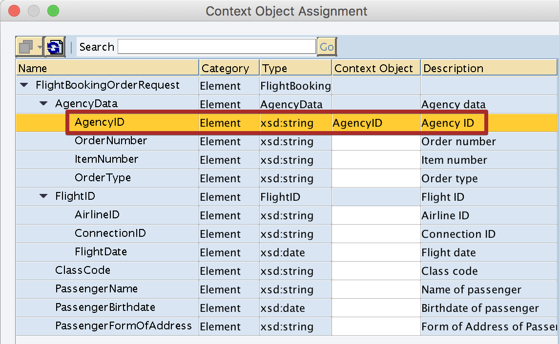 Assignment of Context Object to Xpath element of Outbound Service Interface Assignment of Context Object to Xpath element of Outbound Service Interface
