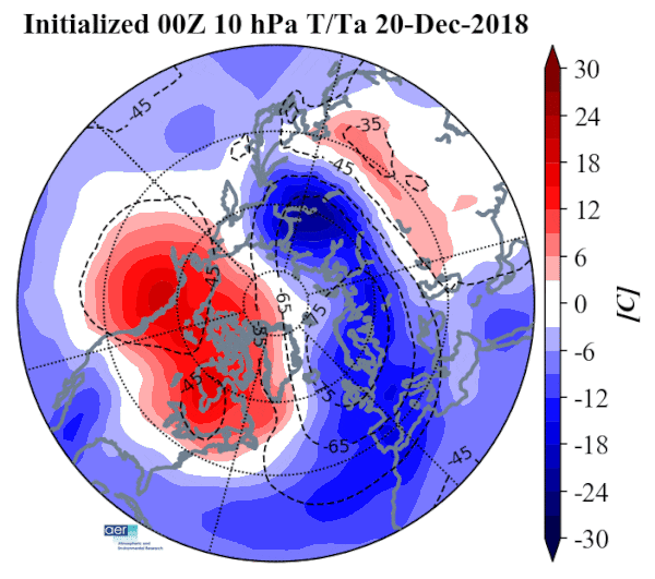 Sudden Stratospheric Warming to likely cause Polar Vortex disruption ...