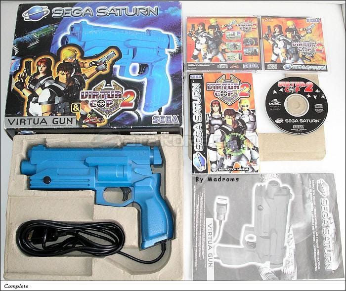 Virtua Cop 2 [Gun Bundle] Prices PAL Sega Saturn | Compare Loose, CIB & New  Prices