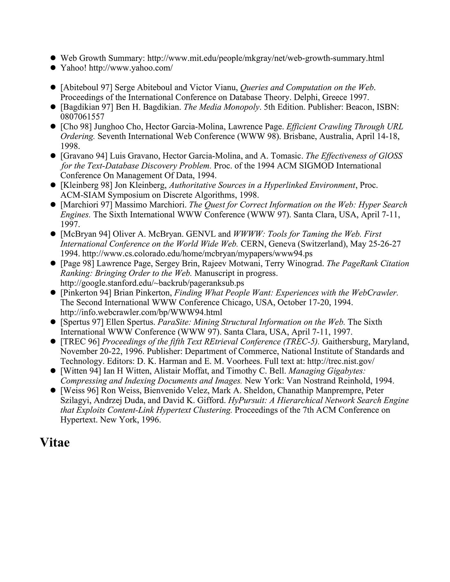 The anatomy of a large-scale hypertextual web search engine document (page  16) | Xybercraft — Tech Articles  | Judah Estrada | Substack