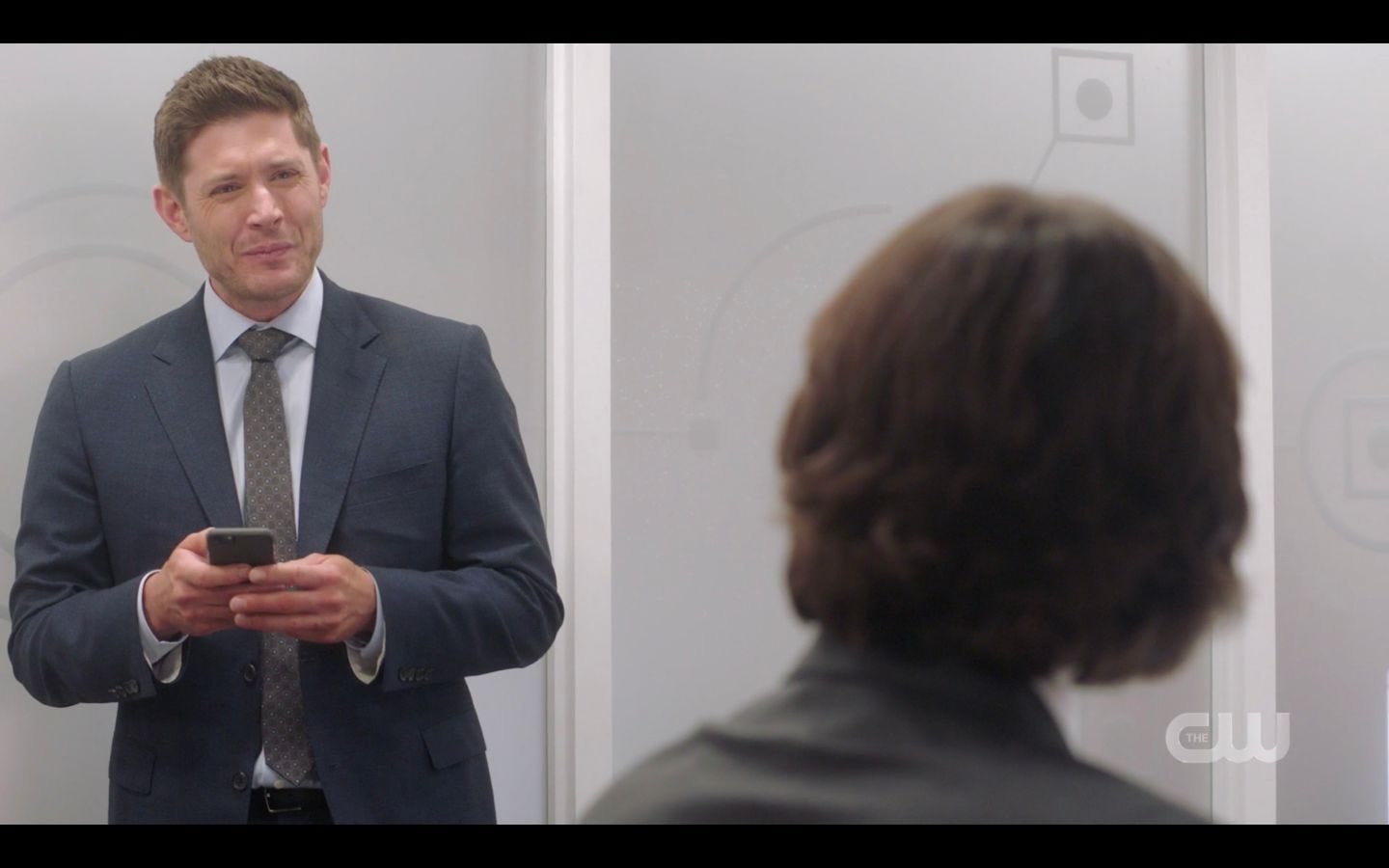 Dean Winchester working phone Ill shut up to Sam SPN 14.20 Dean Winchester working phone Ill shut up to Sam SPN 14.20