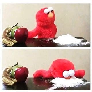 High Quality elmo cocaine Blank Meme Template