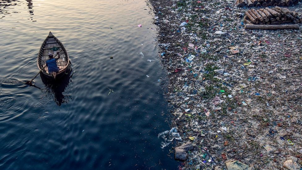 Our species is creating so much material that it encroaches on the space of other creatures (Credit: Munir Uz Zaman/AFP/Getty Images) Our species is creating so much material that it encroaches on the space of other creatures (Credit: Munir Uz Zaman/AFP/Getty Images)
