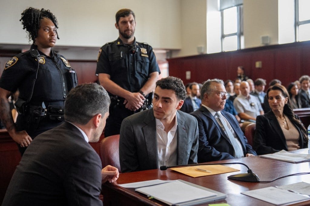 Luigi Mangione attending a pre-trial appearance at Manhattan Criminal Court. Luigi Mangione attending a pre-trial appearance at Manhattan Criminal Court.