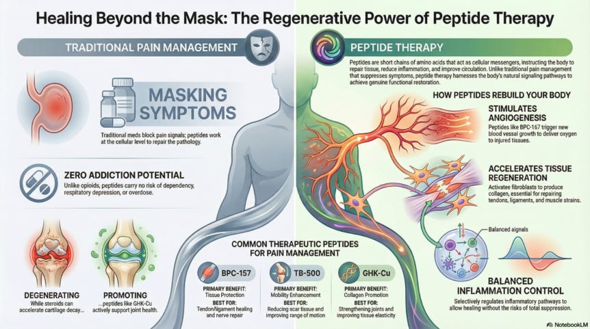 Peptide therapy for pain management - regenerative medicine approach at Core Medical & Wellness
