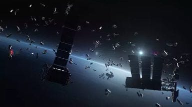 Des débris spatiaux en orbite de la Terre Des débris spatiaux en orbite de la Terre