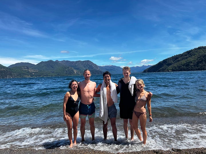 Birthday dinner and lake cold plunge