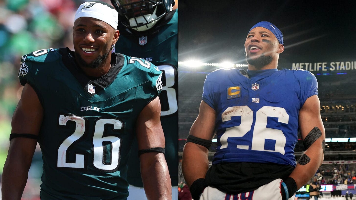 Why Eagles RB Saquon Barkley's return to face Giants in 'hated rivalry' is  so unfamiliar - PHLY Sports