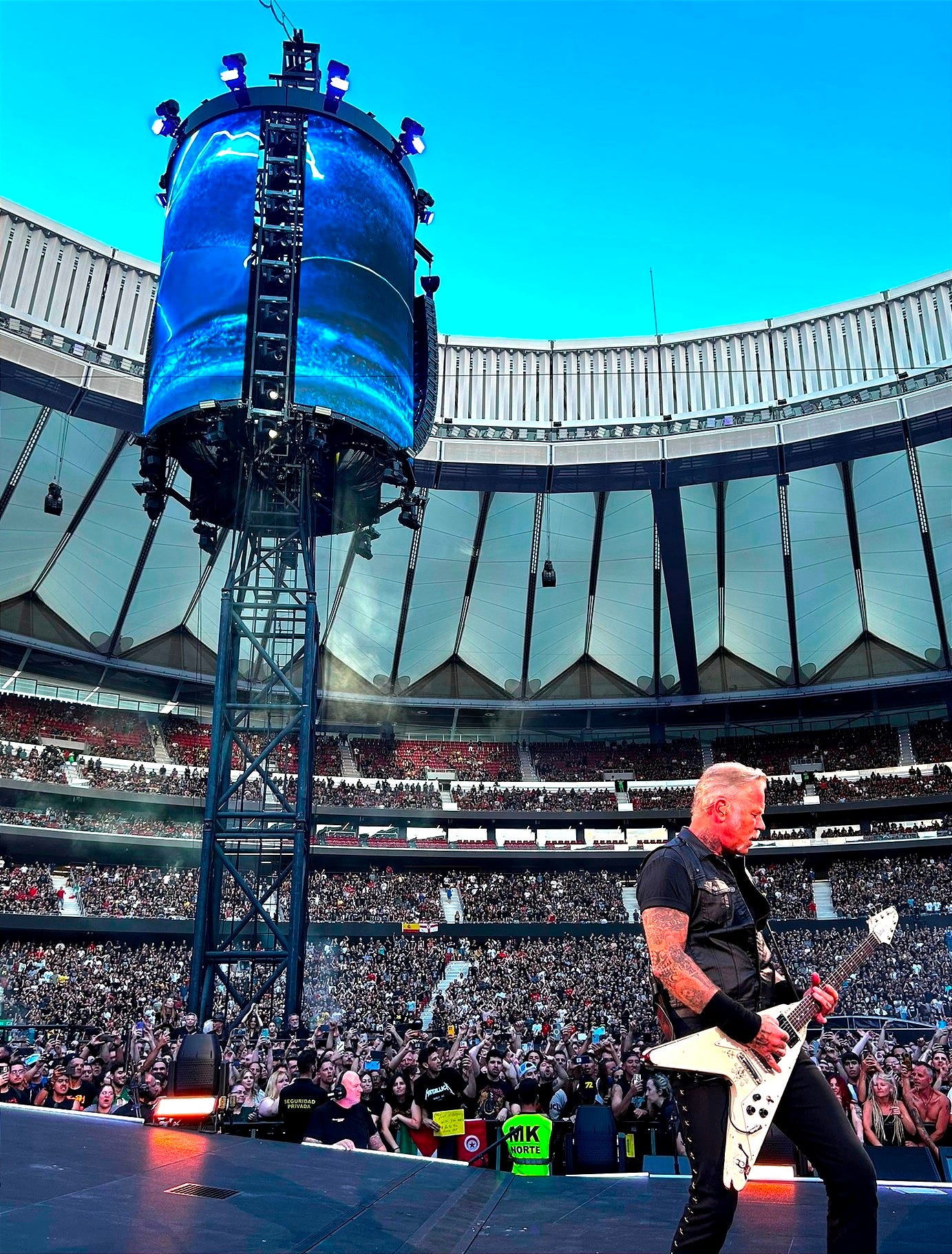 James Hetfield from Metallica at Estadio Metropolitano, Madrid