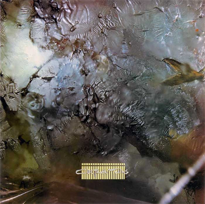 Album sleeve to Head Over Heels, which is a silvery metallic surface with a fish tail in the details.