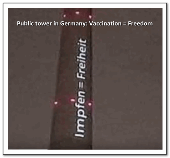 Germany advertisement vaccination equals freedom