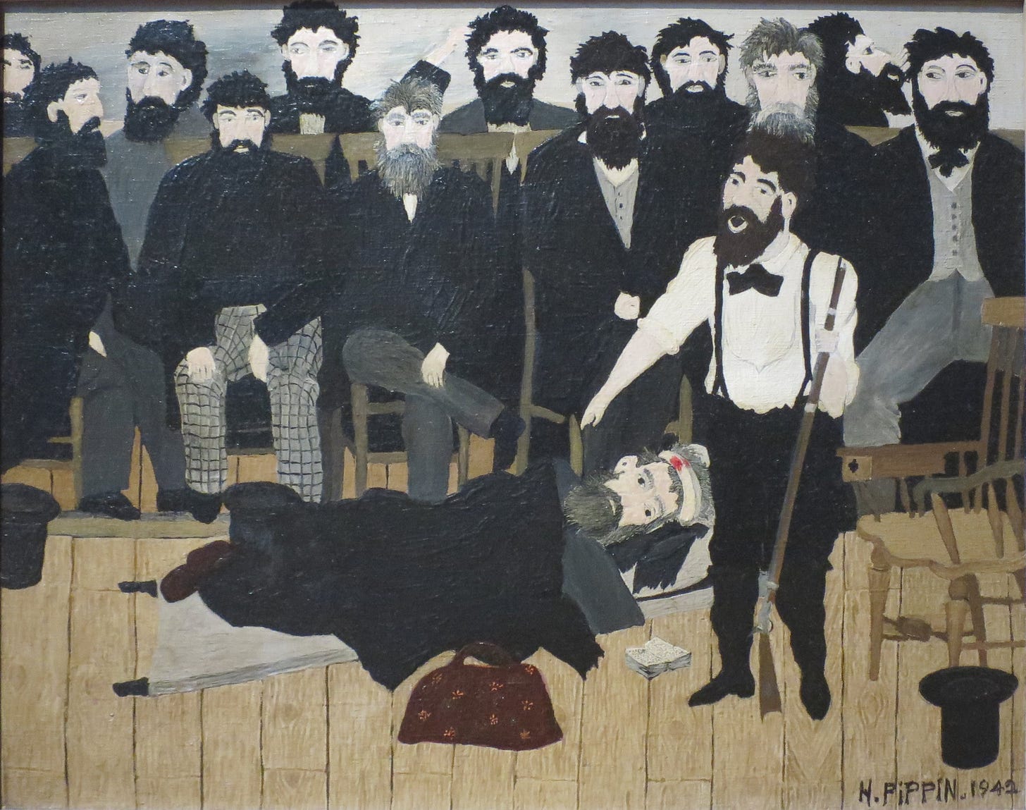 The Trial of John Brown by Horace Pippin 1942 The Trial of John Brown by Horace Pippin 1942