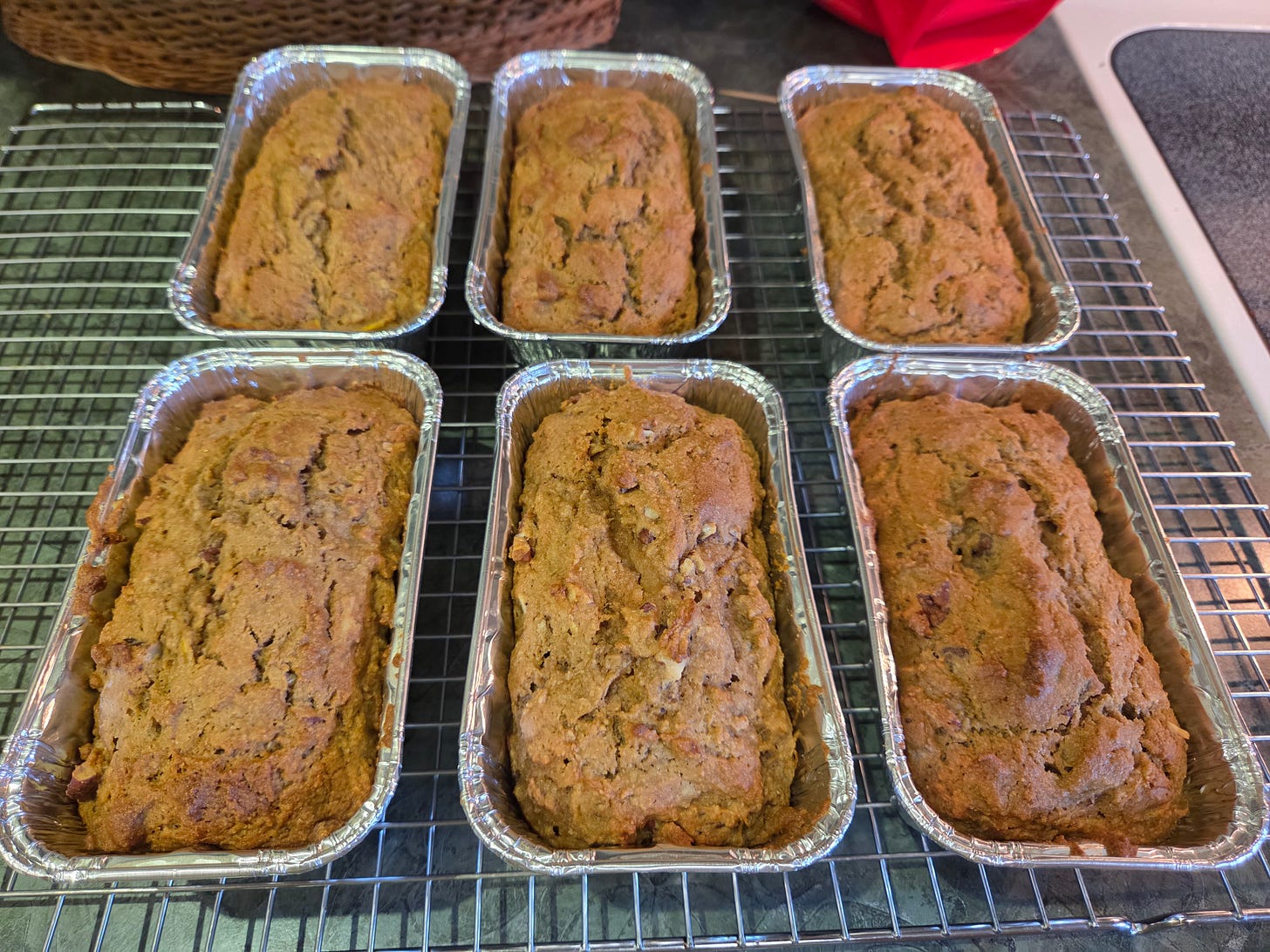 6 loaves of zucchini bread