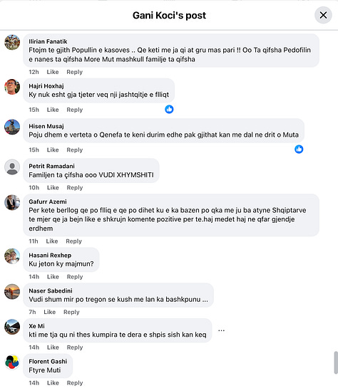 2nd Batch 9 Out of 21 Screenshots from Gani Koci's Post.