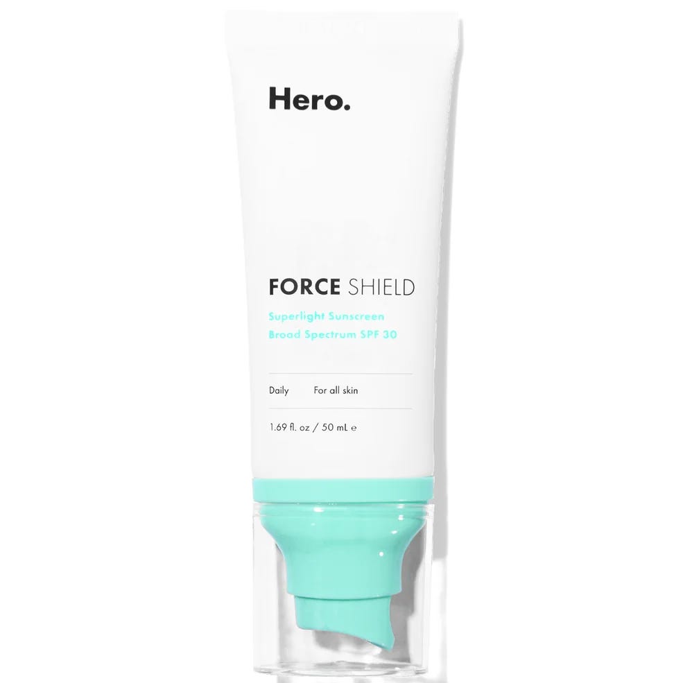 Hero Cosmetics Force Shield Superlight Sunscreen SPF30 50ml Image 1 Hero Cosmetics Force Shield Superlight Sunscreen SPF30 50ml Image 1