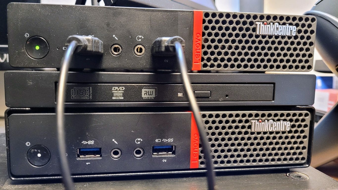 Stack of tiny PCs