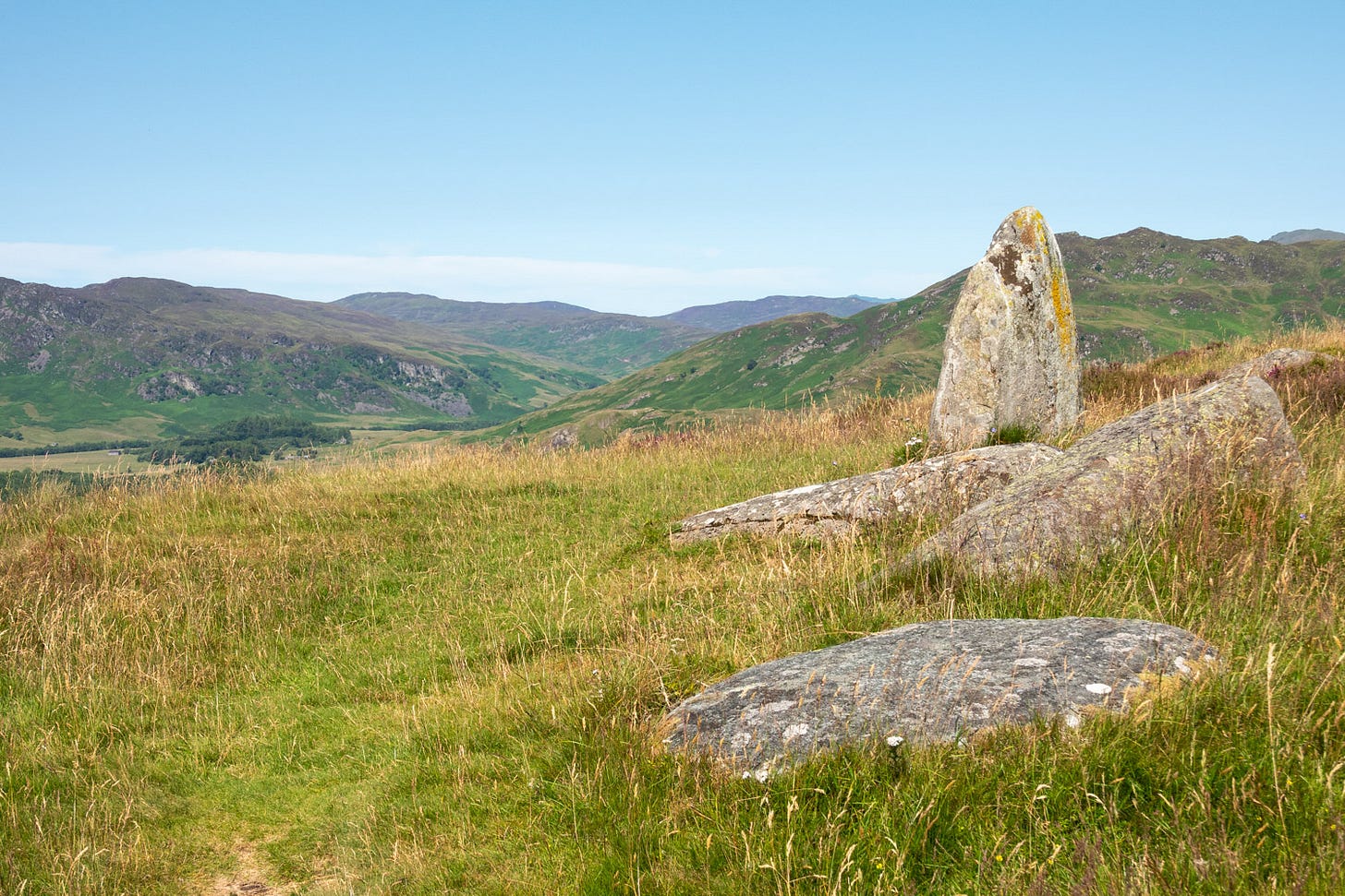 Looking up Glen Lednock from Balmuick stone circle; turbines would stand on the skyline at the head of the glen © Felicity Martin Looking up Glen Lednock from Balmuick stone circle; turbines would stand on the skyline at the head of the glen © Felicity Martin