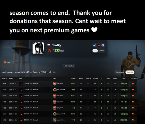 a screenshot of a game that says " season comes to end "