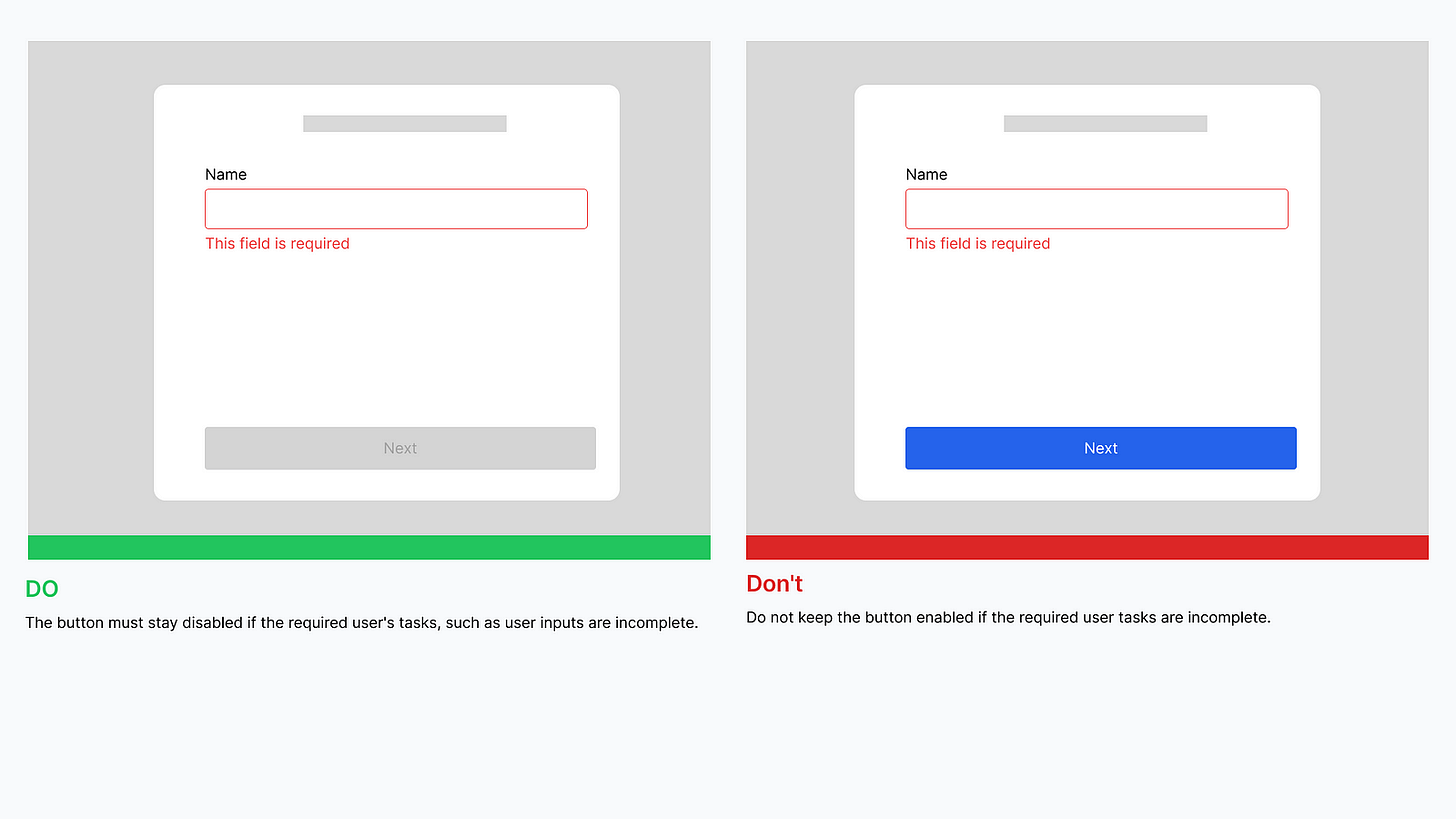 button states button states