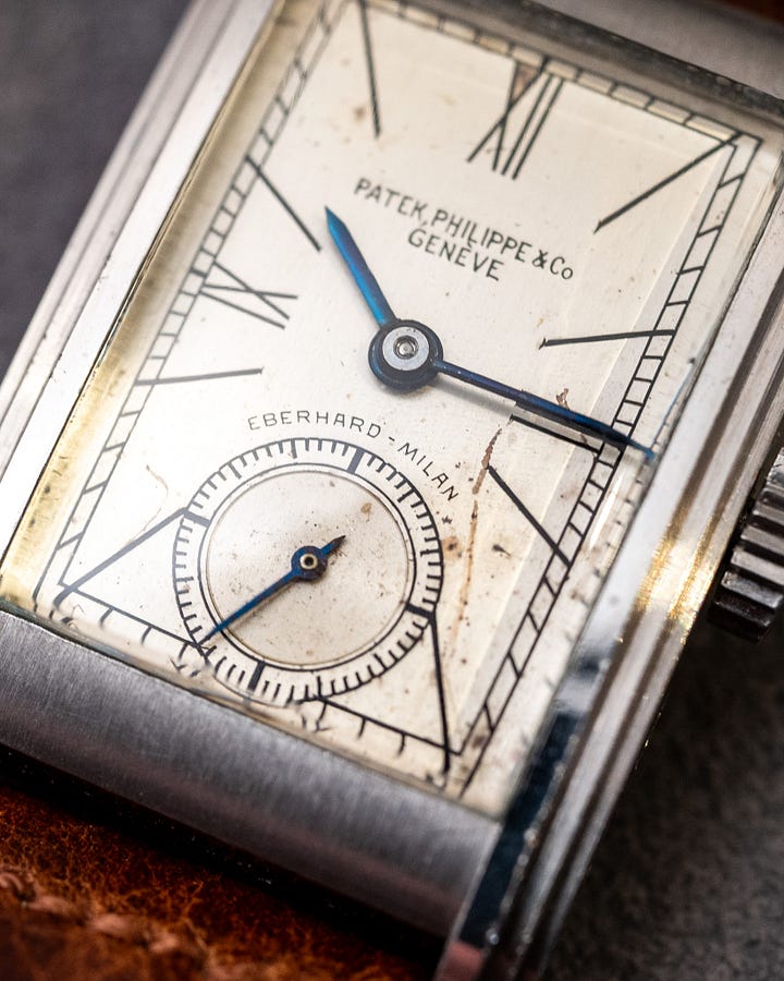 Vintage Patek Philippe dial signature enamel