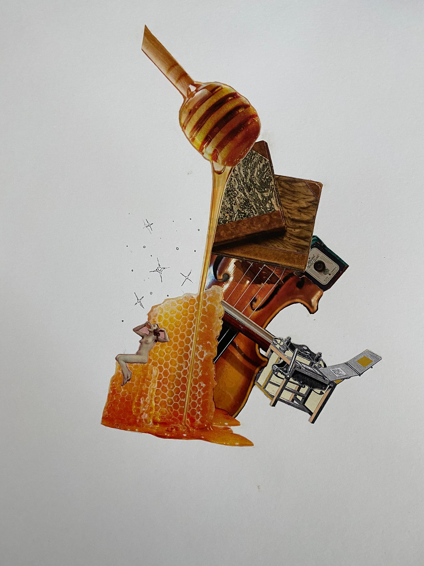 Mead collage from the Hidden Cosmos Oracle Deck. (c) Julia Skinner