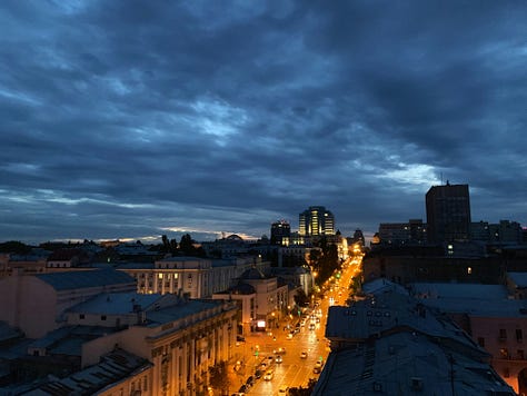 Blue hour in various landscape.