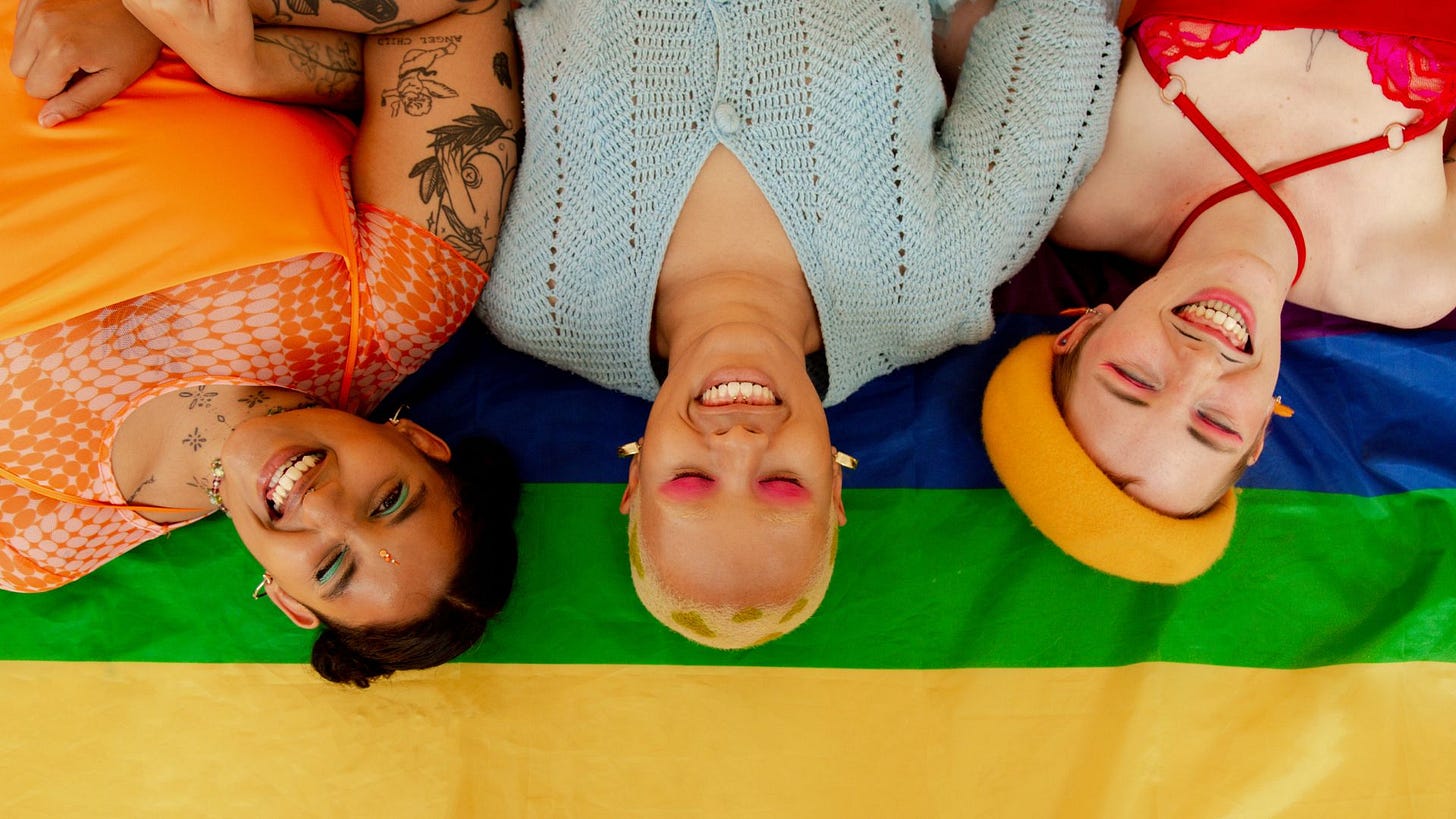 queer people laughing