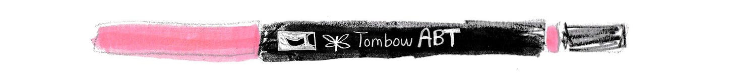 tombow marker illustration by Beth Spencer