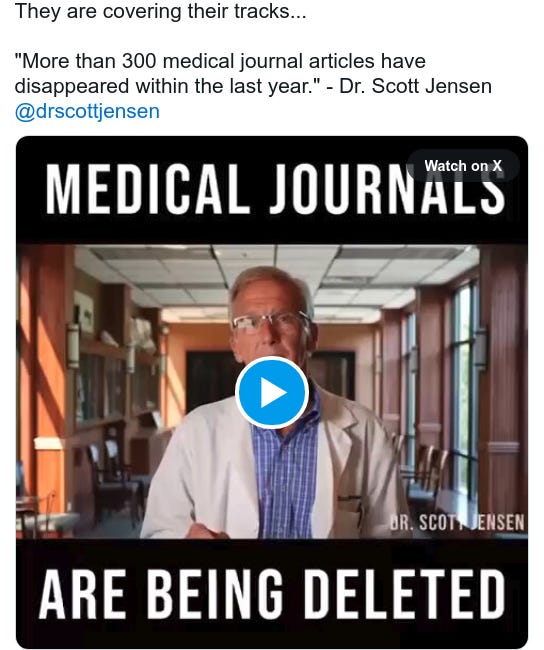 Medical Journals Are Being Deleted - Dr. Scott Jensen