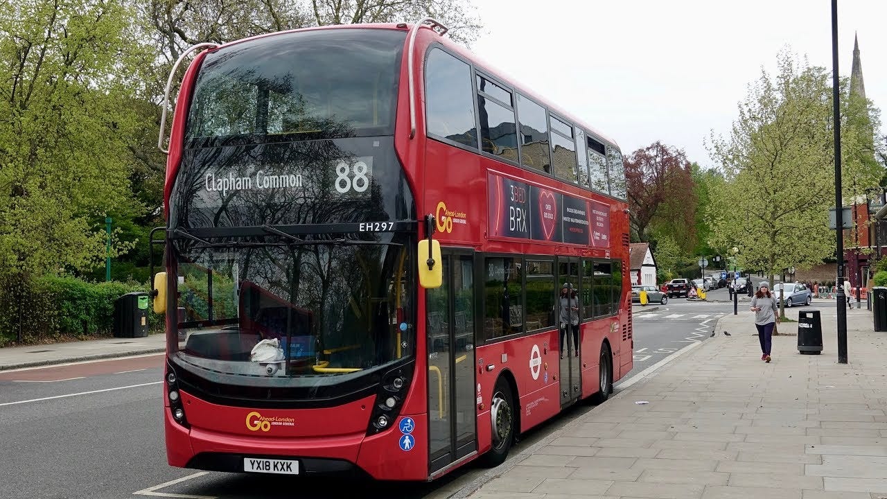 London Buses - Route 88 - Clapham Common to Parliament Hill Fields ...