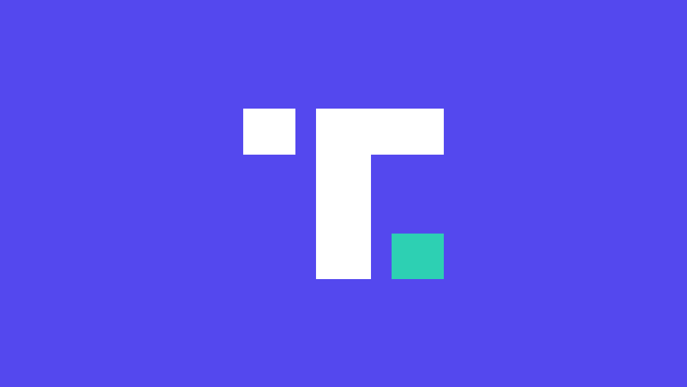 The Truth Social logo on a blue background