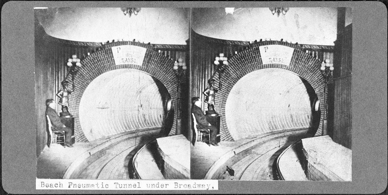Alfred Beach’s tunnel under Broadway.