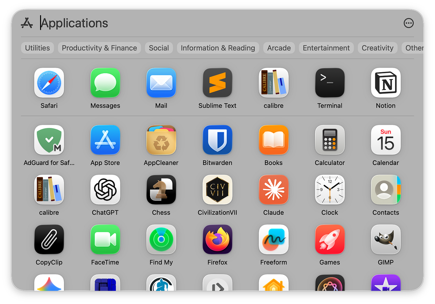 photo of my quicklaunch apps on MacOS photo of my quicklaunch apps on MacOS