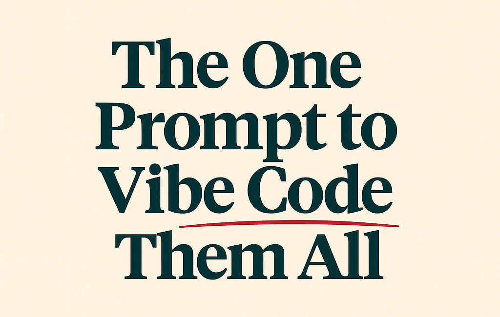The One Prompt to Vibe Code Them All