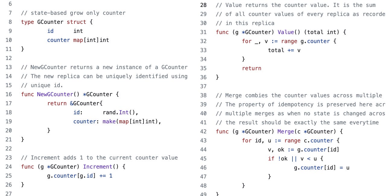 G counter implementation