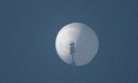 Pentagon releases selfie of US pilot flying above Chinese spy balloon | China  spy balloon incident 2023 | The Guardian