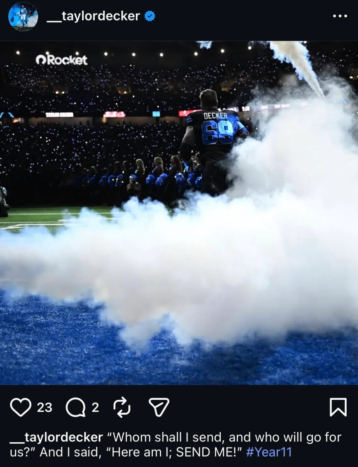 Taylor Decker announcement of return to Detroit Lions for 2026 season