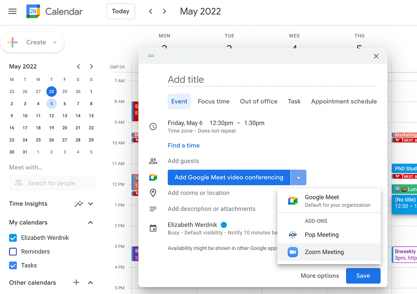 The Best Zoom + Google Calendar Integration (that also works w/ Slack) |  Reclaim