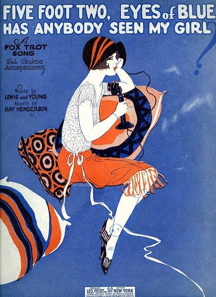Sheet Music, Five Foot Two, Eyes of Blue has Anybody Seen My Girl |  National Museum of American History